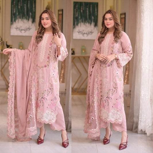 Aneelas Lawn 3 Piece Embroidered Dress WC1309