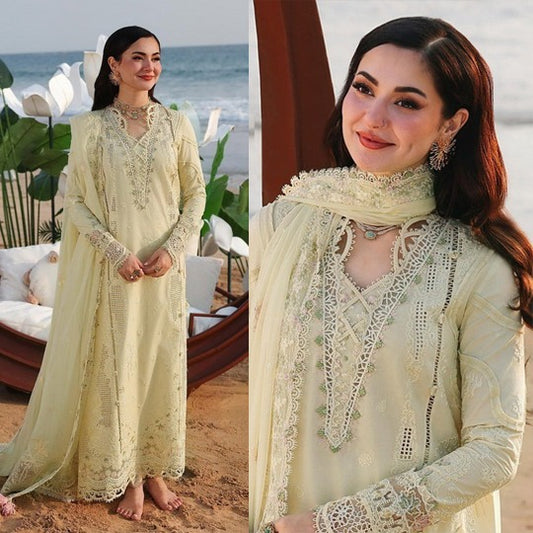 Qalamkar Sahil 3 Piece Embroidered Luxury Lawn Suit WC1313