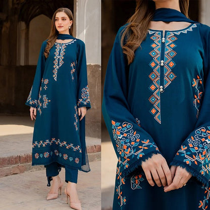Sapphire 3 Piece Lawn Embroidered Dress WC1338