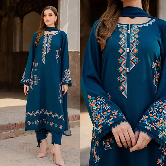 Sapphire 3 Piece Lawn Embroidered Dress WC1338