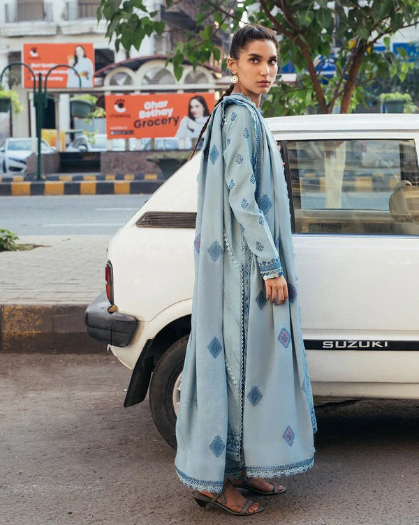 Summer Embroidered Lawn Dress With Chiffon Embroidered Dupatta 3PC WC774